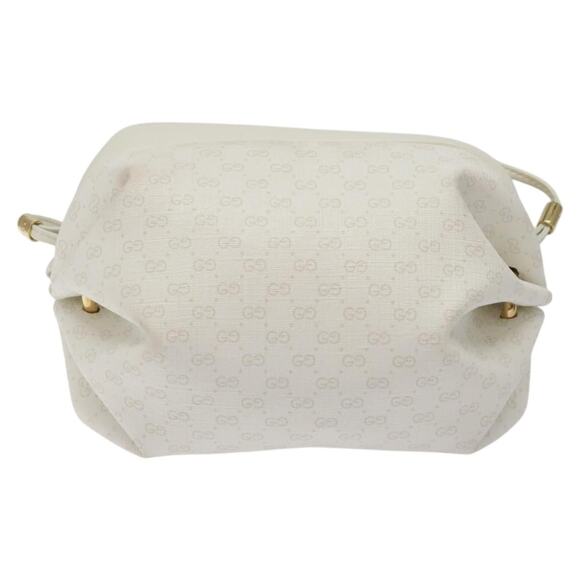 GUCCI Micro GG Supreme Shoulder Bag Pvc White Gold - Picture 3 of 16